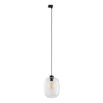Luster na sajli za 3-fazni tračni sustav ELIO 1xE27/15W/230V crna/prozirna