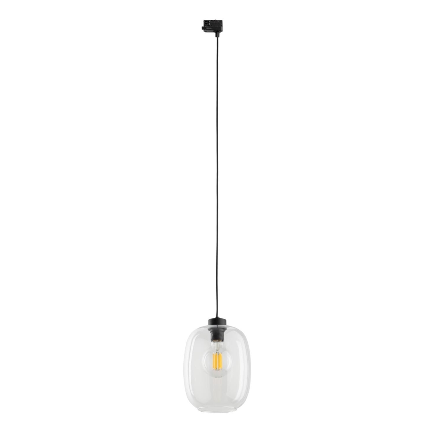 Luster na sajli za 3-fazni tračni sustav ELIO 1xE27/15W/230V crna/prozirna
