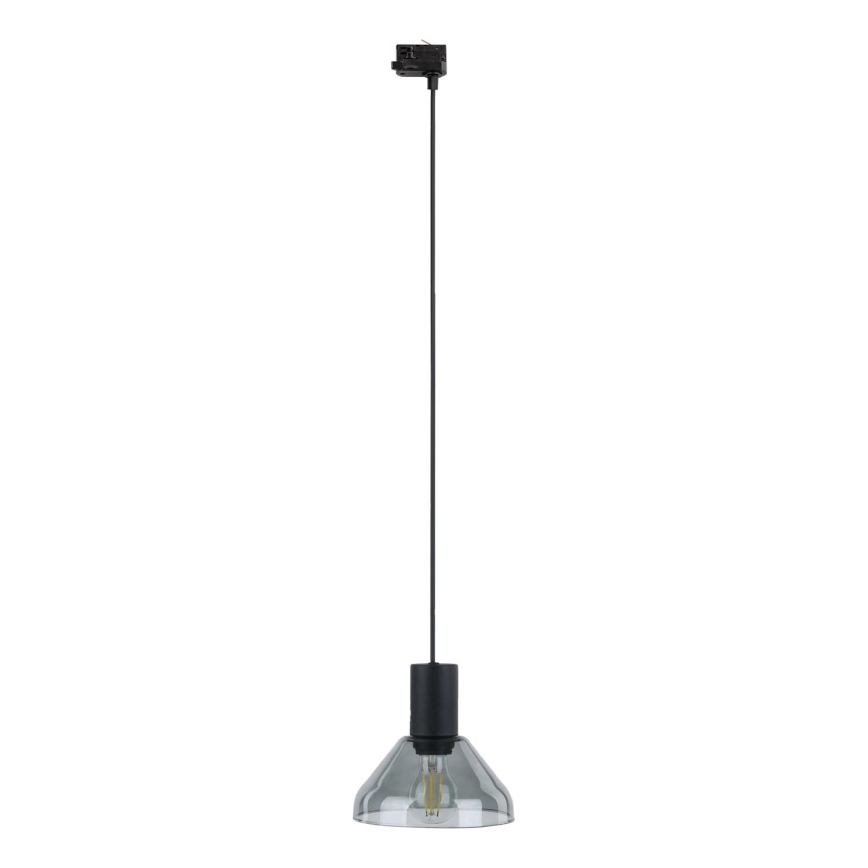 Luster na sajli za 3-fazni tračni sustav NEO 1xE27/15W/230V crna/dimna crna