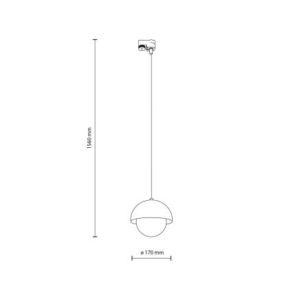 Luster na sajli za 1-fazni tračni sustav BONO 1xG9/8W/230V crna