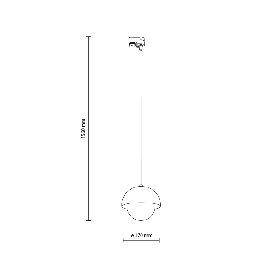 Luster na sajli za 1-fazni tračni sustav BONO 1xG9/8W/230V crna
