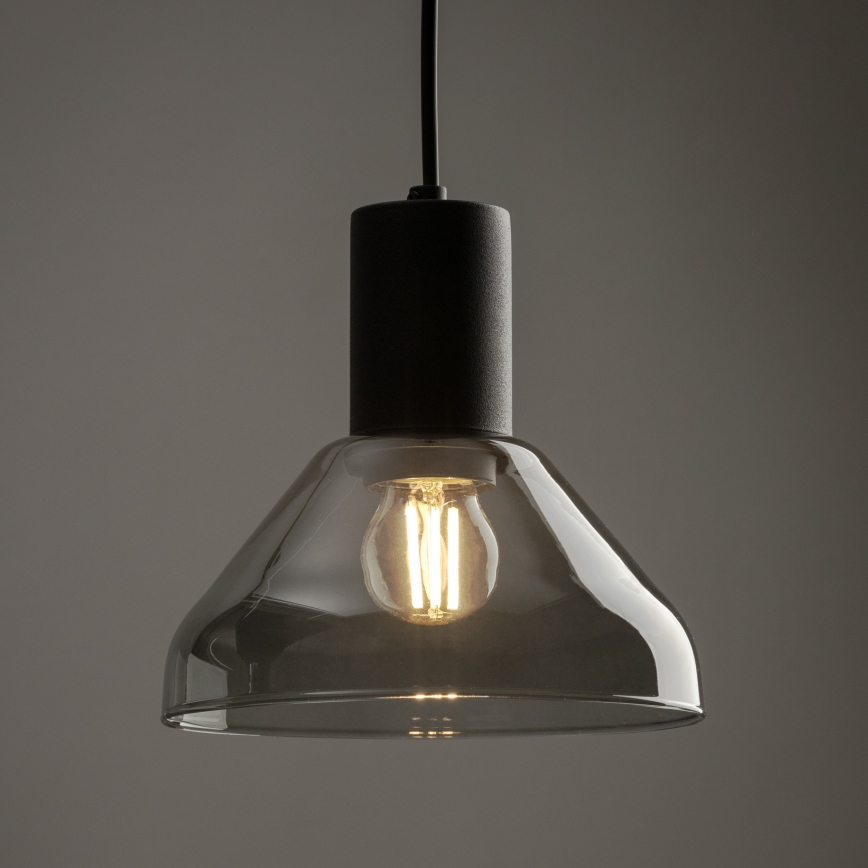 Luster na sajli za 1-fazni tračni sustav NEO 1xE27/15W/230V crna/dimna crna