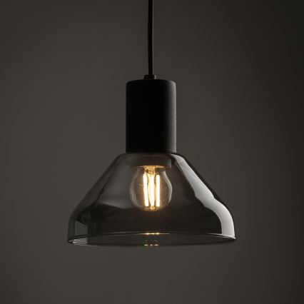 Luster na sajli za 1-fazni tračni sustav NEO 1xE27/15W/230V crna/dimna crna
