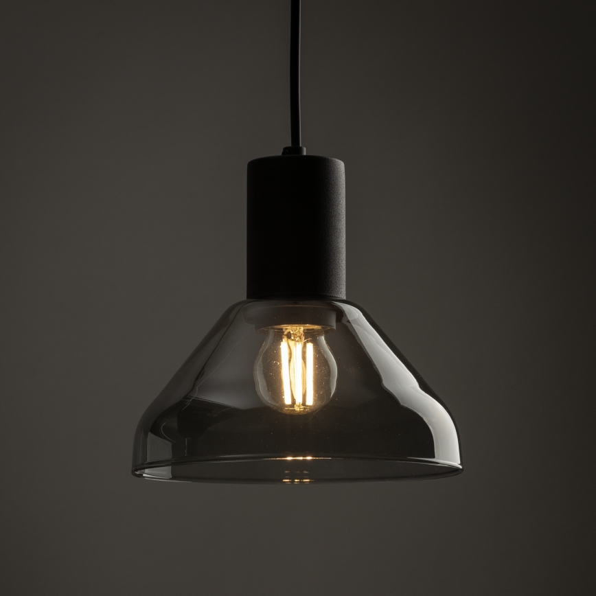 Luster na sajli za 1-fazni tračni sustav NEO 1xE27/15W/230V crna/dimna crna
