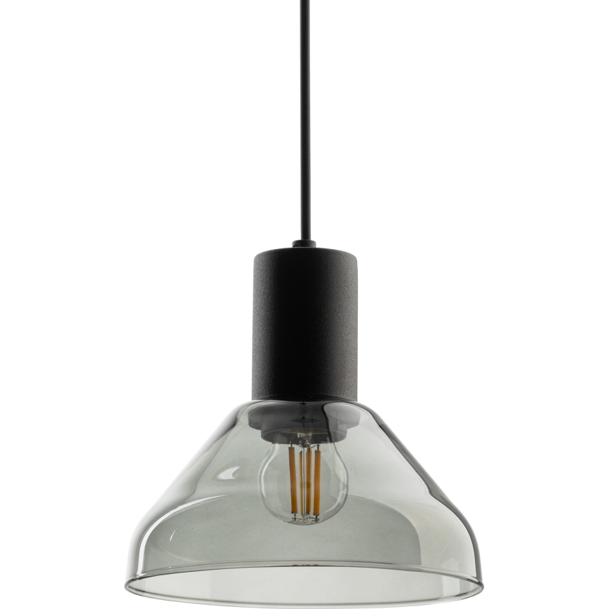Luster na sajli za 1-fazni tračni sustav NEO 1xE27/15W/230V crna/dimna crna