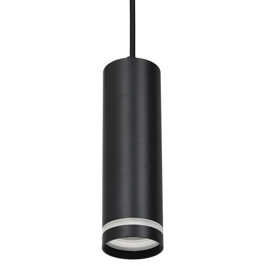 Luster na sajli za tračni sustav PIPE 1xGU10/25W/230V crna