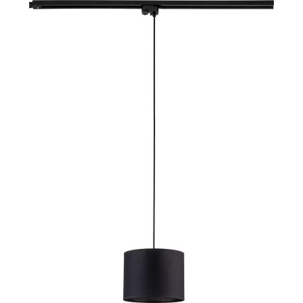 Luster na sajli za 1-fazni tračni sustav TRACER 1xE27/15W/230V pr. 20 cm crna