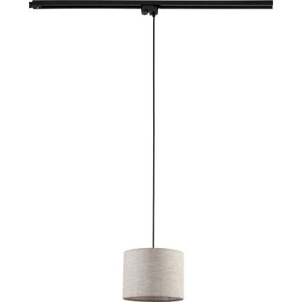 Luster na sajli za 1-fazni tračni sustav TRACER 1xE27/15W/230V pr. 20 cm crna/siva