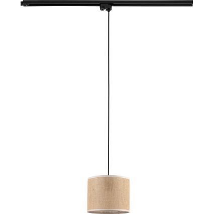 Luster na sajli za 1-fazni tračni sustav TRACER 1xE27/15W/230V pr. 20 cm crna/smeđa