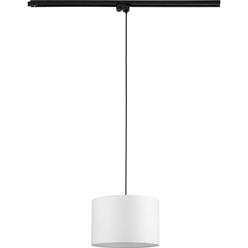 Luster na sajli za 1-fazni tračni sustav TRACER 1xE27/15W/230V pr. 30 cm crna/bijela