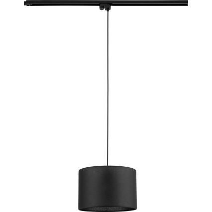 Luster na sajli za 1-fazni tračni sustav TRACER 1xE27/15W/230V pr. 30 cm crna