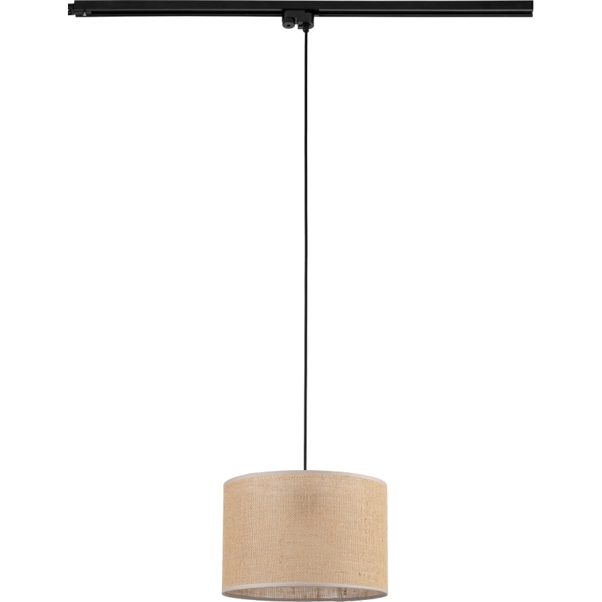 Luster na sajli za 1-fazni tračni sustav TRACER 1xE27/15W/230V pr. 30 cm crna/smeđa