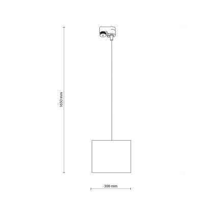 Luster na sajli za 1-fazni tračni sustav TRACER 1xE27/15W/230V pr. 30 cm crna/smeđa
