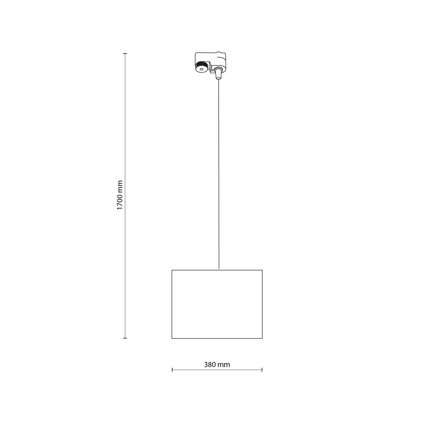 Luster na sajli za 1-fazni tračni sustav TRACER 1xE27/15W/230V pr. 38 cm crna/smeđa