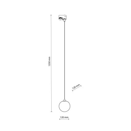 Luster na sajli za 1-fazni tračni sustav TRACER 1xG9/8W/230V crna/dimna smeđa