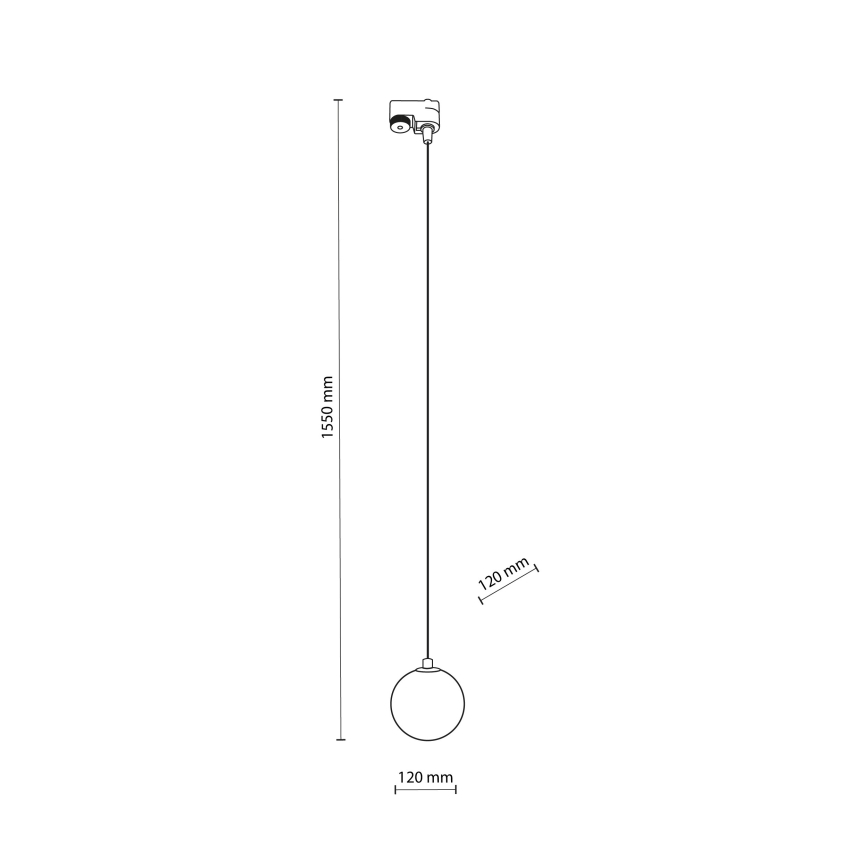 Luster na sajli za 1-fazni tračni sustav TRACER 1xG9/8W/230V crna/dimna smeđa