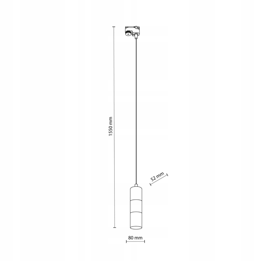 Luster na sajli za 1-fazni tračni sustav TRACER 1xGU10/10W/230V crna/zlatna