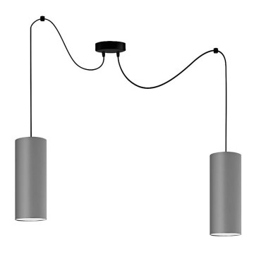 Luster na sajli ZIK 2xE27/40W/230V pauk siva