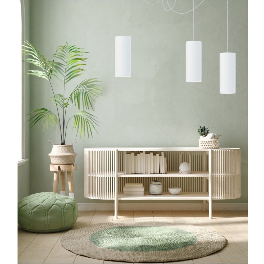 Luster na sajli ZIK 3xE27/40W/230V pauk bijela