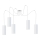 Luster na sajli ZIK 5xE27/40W/230V pauk bijela