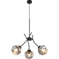 Luster na sajli ZULIA 3xE27/15W/230V crna/dimljena crna