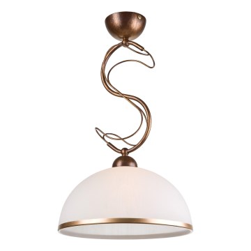 Luster na šipci COBRA 1xE27/60W/230V Ø 46 cm bronza/patina