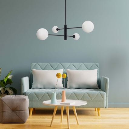 Luster na šipci DORADO 4xG9/40W/230V crni