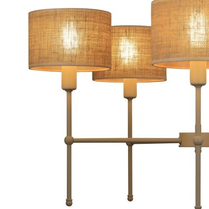 Luster na šipci MADELA 5xE14/40W/230V juta/bež