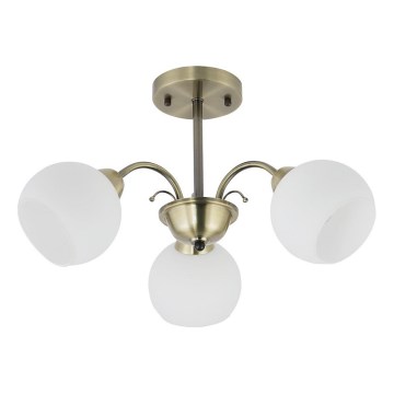 Luster na šipci NESTOR 3xE27/40W/230V mesing