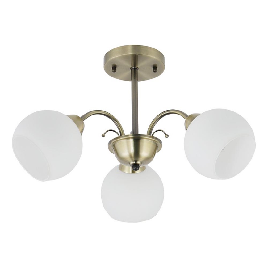 Luster na šipci NESTOR 3xE27/40W/230V mesing
