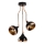 Luster na šipci YILDO 3xE27/40W/230V crna/bakrena