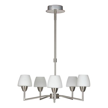 Luster na šipki TOGO 5xG9/40W/230V matni krom/bijela