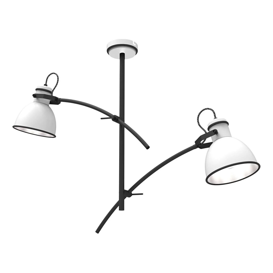 Luster na šipki ZUMBA 2xE27/60W/230V bijela/crna