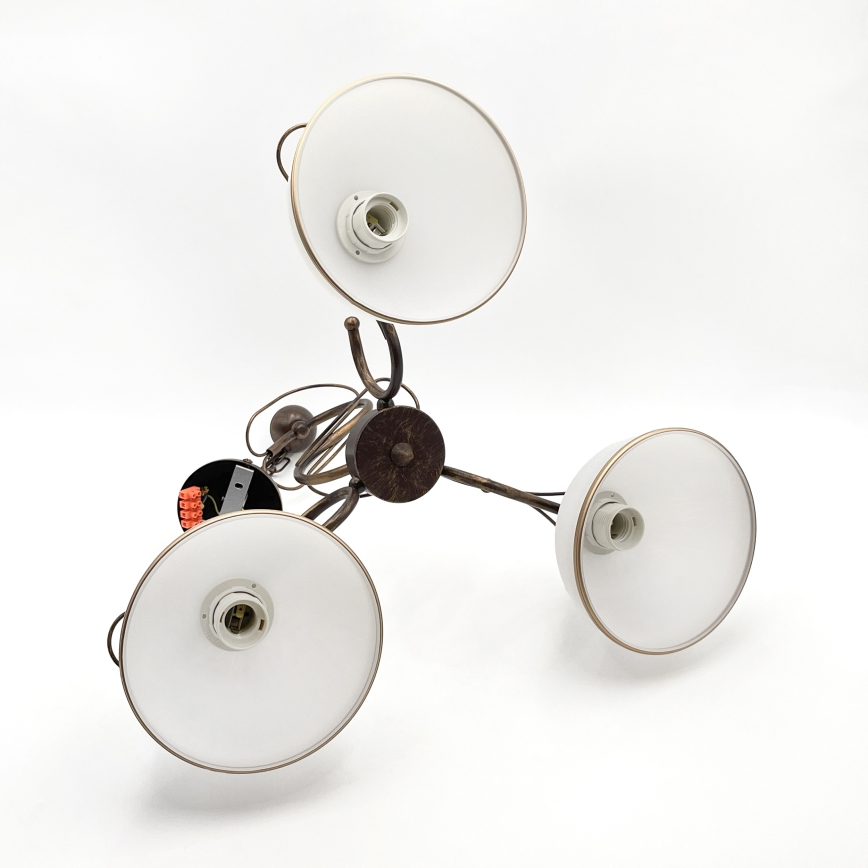 Luster na stalku COBRA 3xE27/60W/230V bronza/patina