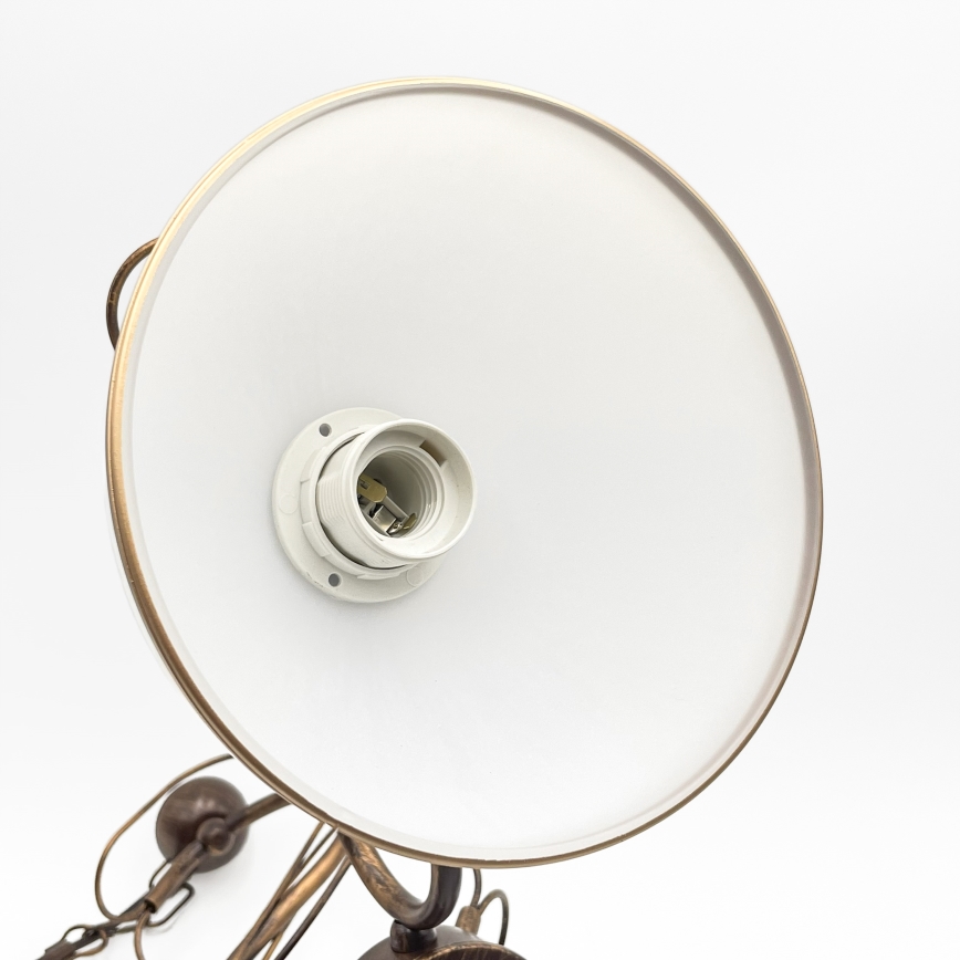 Luster na stalku COBRA 3xE27/60W/230V bronza/patina