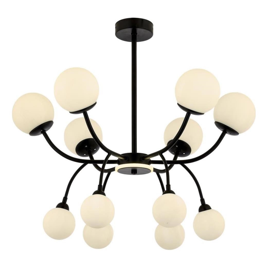 Luster na stalku DAISY 12xG9/10W/230V crna