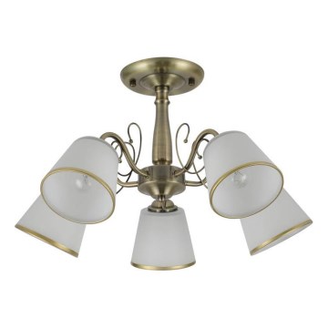 Luster na štangi LOSANNA 5xE14/40W/230V mesing