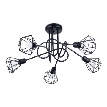 Luster na štapu ARTEMIS 5xE14/40W/230V crna