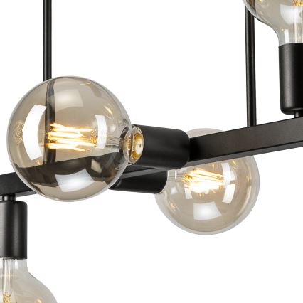 Luster na štapu ASTRID 6xE27/60W/230V crna