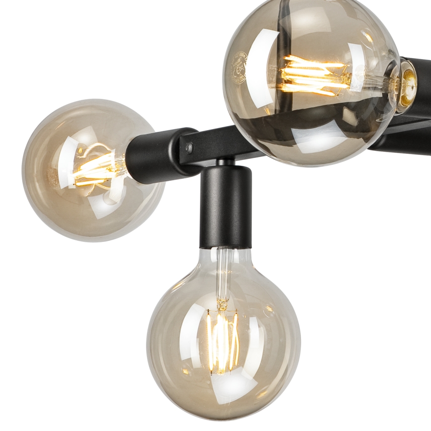 Luster na štapu ASTRID 6xE27/60W/230V crna