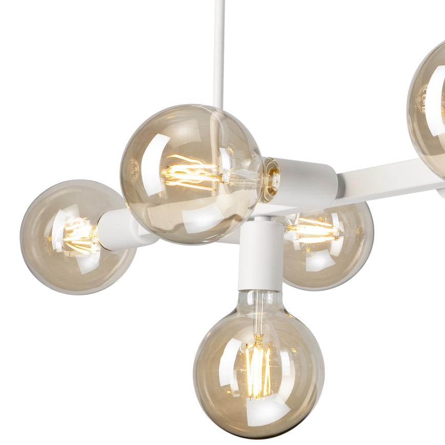 Luster na štapu ASTRID 8xE27/60W/230V bijela