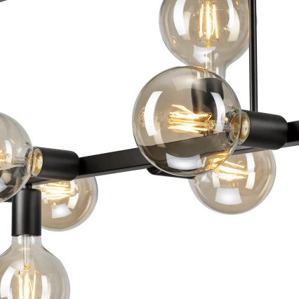 Luster na štapu ASTRID 8xE27/60W/230V crna