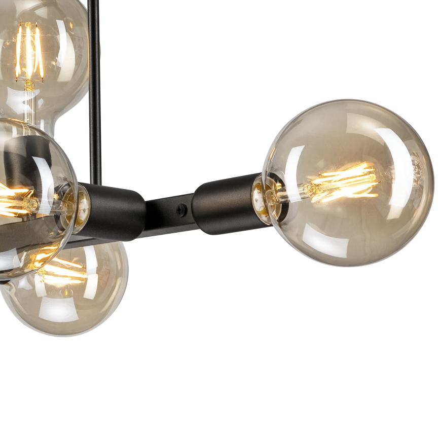 Luster na štapu ASTRID 8xE27/60W/230V crna