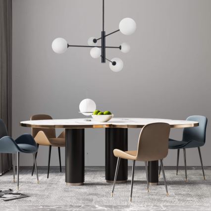 Luster na štapu DORADO 6xG9/40W/230V crna