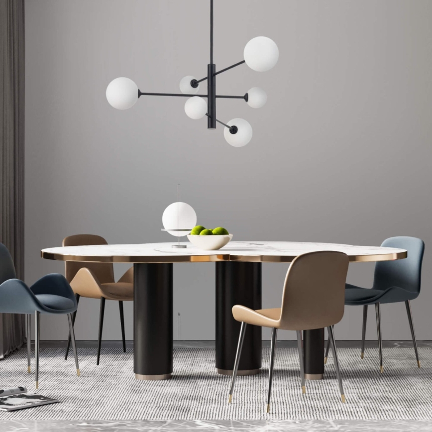 Luster na štapu DORADO 6xG9/40W/230V crna