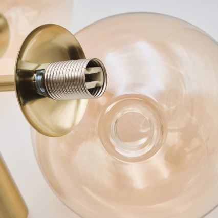 Luster na štapu GEORGIA 3xG9/5W/230V zlatna/dimno bež