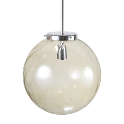 Luster na štapu KUGLA 1xE27/60W/230V krom 30 cm