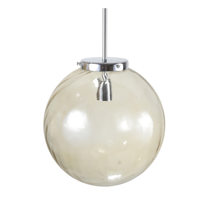 Luster na štapu KUGLA 1xE27/60W/230V krom 30 cm