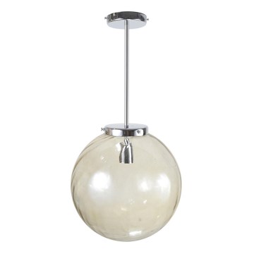 Luster na štapu KUGLA 1xE27/60W/230V krom 30 cm