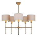 Luster na štapu MADELA 5xE14/40W/230V bijela/bež